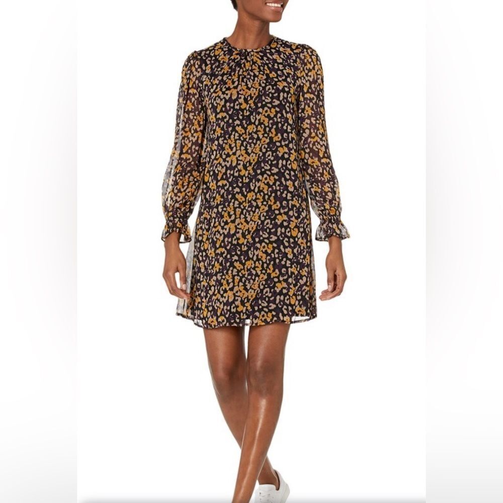 Tommy Hilfiger Floral Chiffon Sleeve Shift Dress 8
